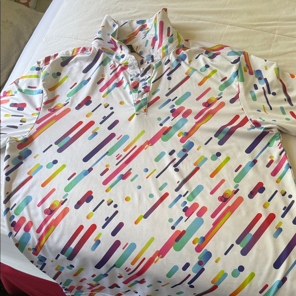 Colorful Patterned Men's Polo Shirt